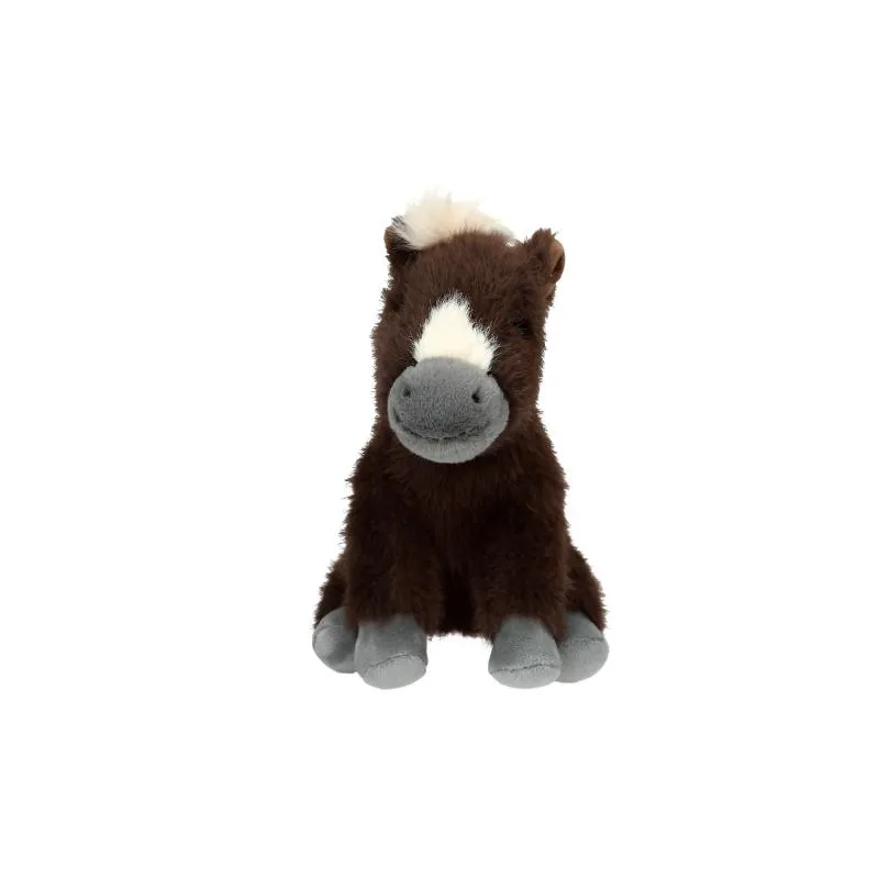 Miss Melody - Cheval en peluche marron 20 cm
