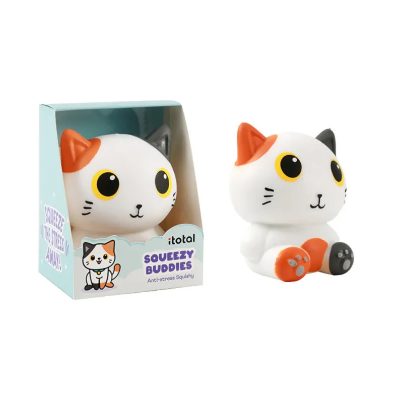i-Total - Squeezy Buddies anti-stress chat tricolore