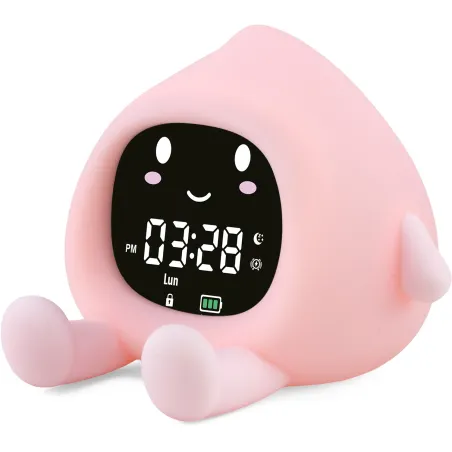Réveillou night light and alarm clock - Peach