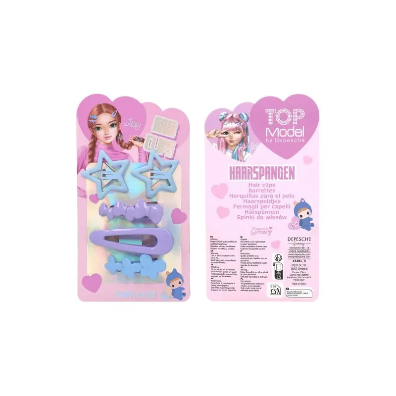 TOPModel - KPOP star hair clips - Pink