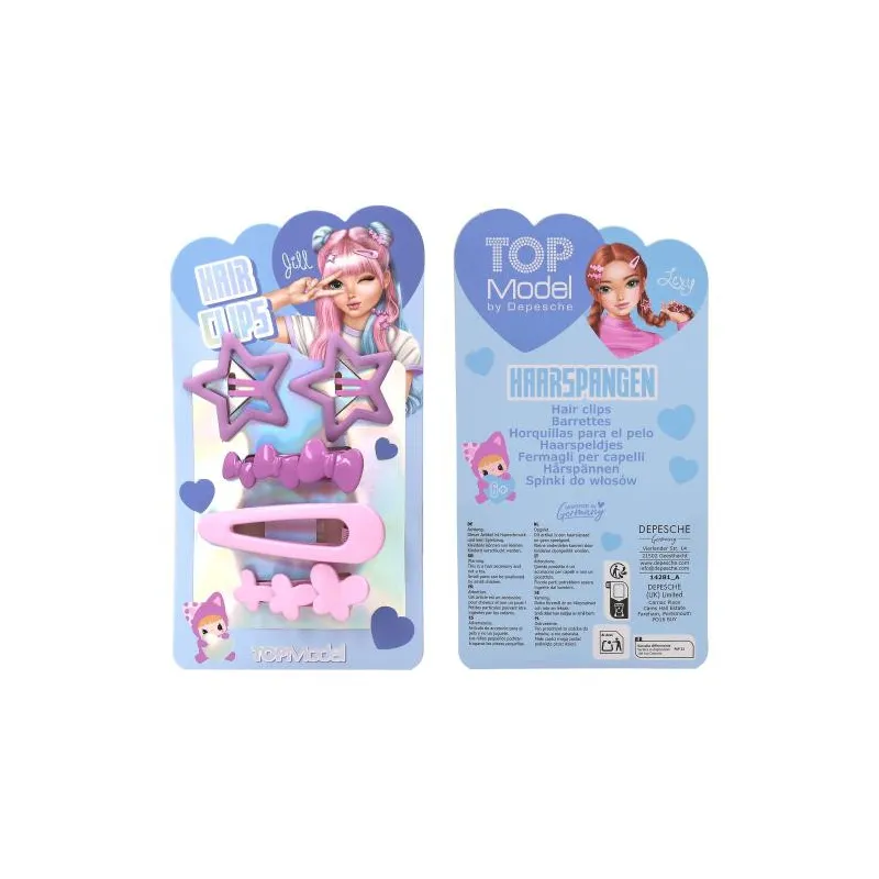 TOPModel - KPOP star hair clips - Blue