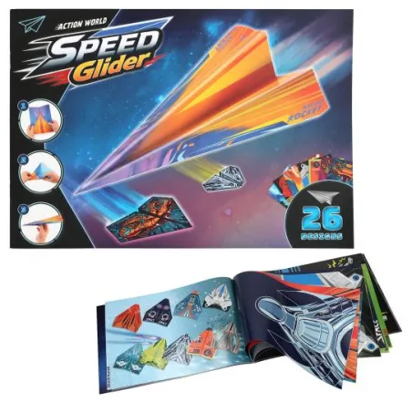 Action World - Livre d’avions en papier Speed Glider