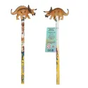 Dino World - Crayon avec figurine - Tricératops