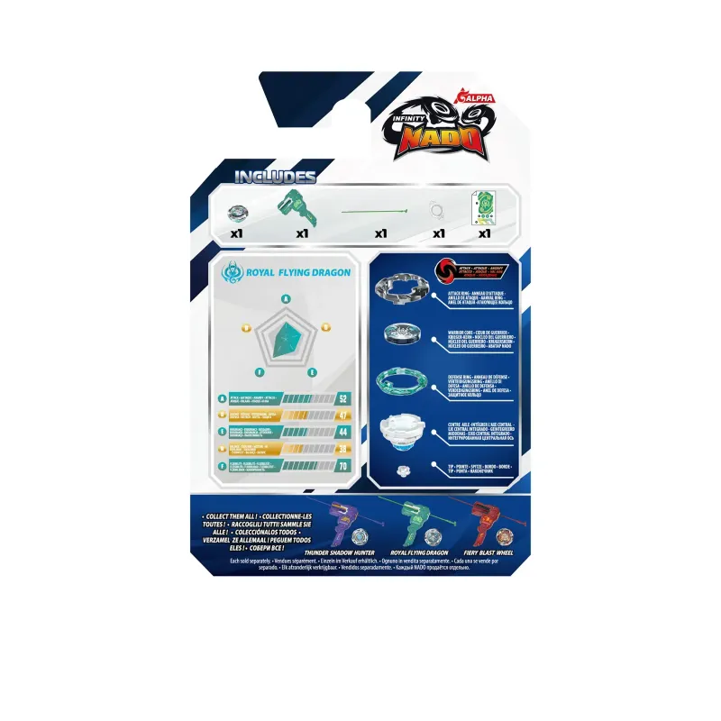 Infinity Nado 7 Classic Series lanceur + toupie Royal Flying Dragon | Le Nuage de Charlotte