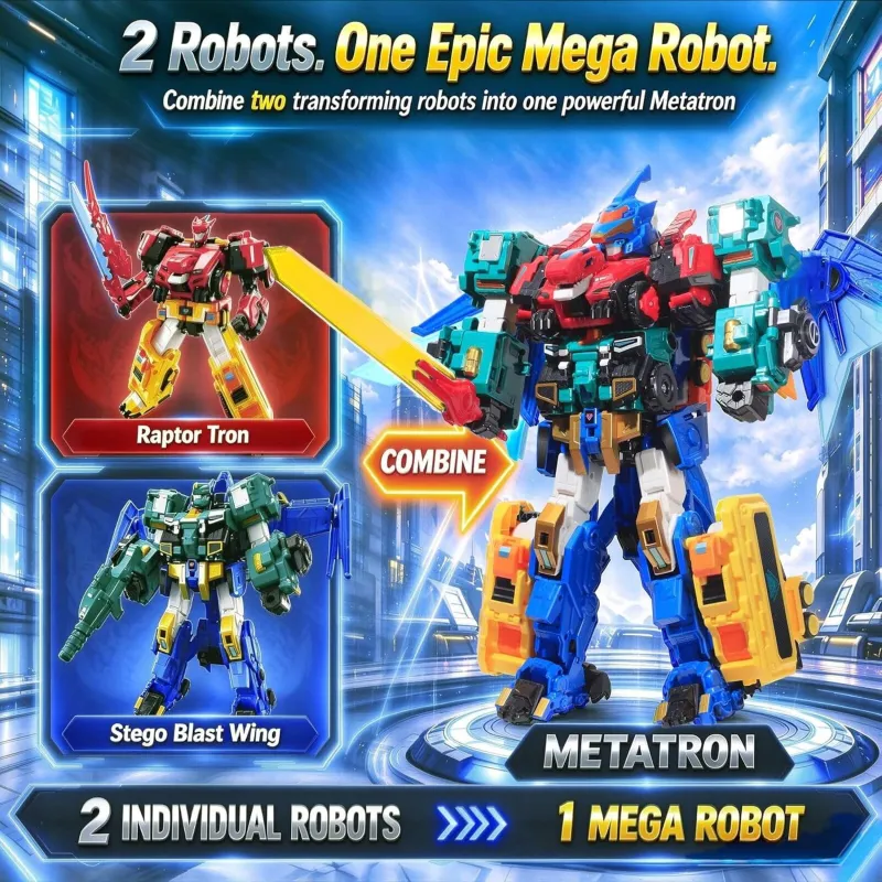 Quantum Heroes Dinoster giant 6-in-1 robot Stego Blast Wing | Le Nuage de Charlotte