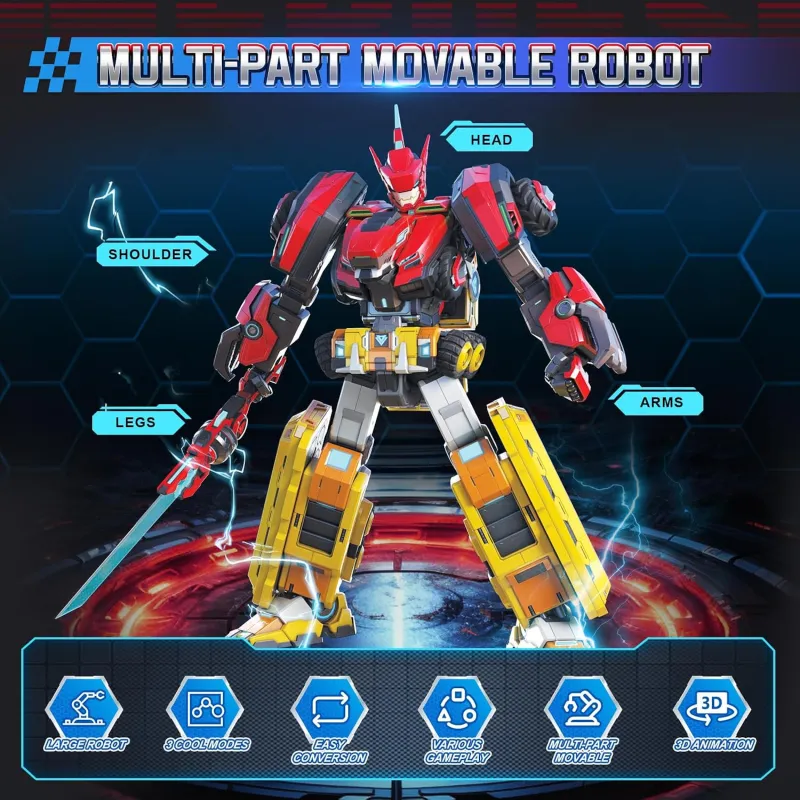 Quantum Heroes Dinoster robot géant 6 en 1 Raptor Tron | Le Nuage de Charlotte