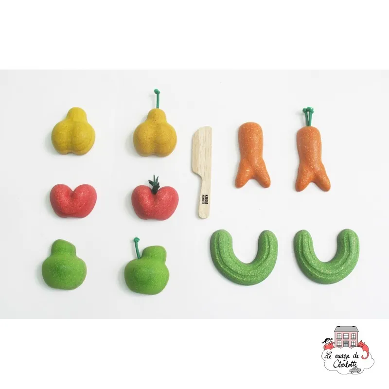 Fruits et légumes Wonky - PLT-3495 - PlanToys - Epicerie - Le Nuage de Charlotte