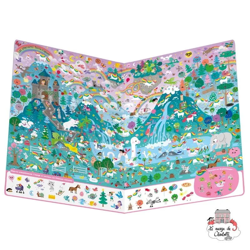 Cherche et trouve géant - En plein imaginaire - AUZ-9782733873878 - Editions Auzou - Activity Books - Le Nuage de Charlotte