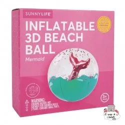 Ballon de Plage Gonflable 3D - Sirène - SUL-S0PBAMME - SunnyLIFE - Jeux d'éxtérieur - Le Nuage de Charlotte