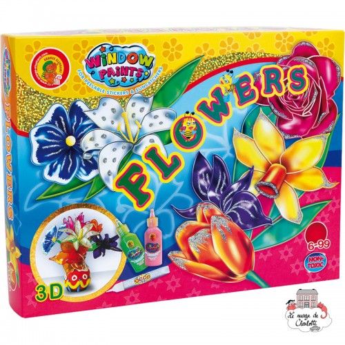 Window painting "3D Flowers" - SMF-8461 - Small Foot - Creative boxes - Le Nuage de Charlotte