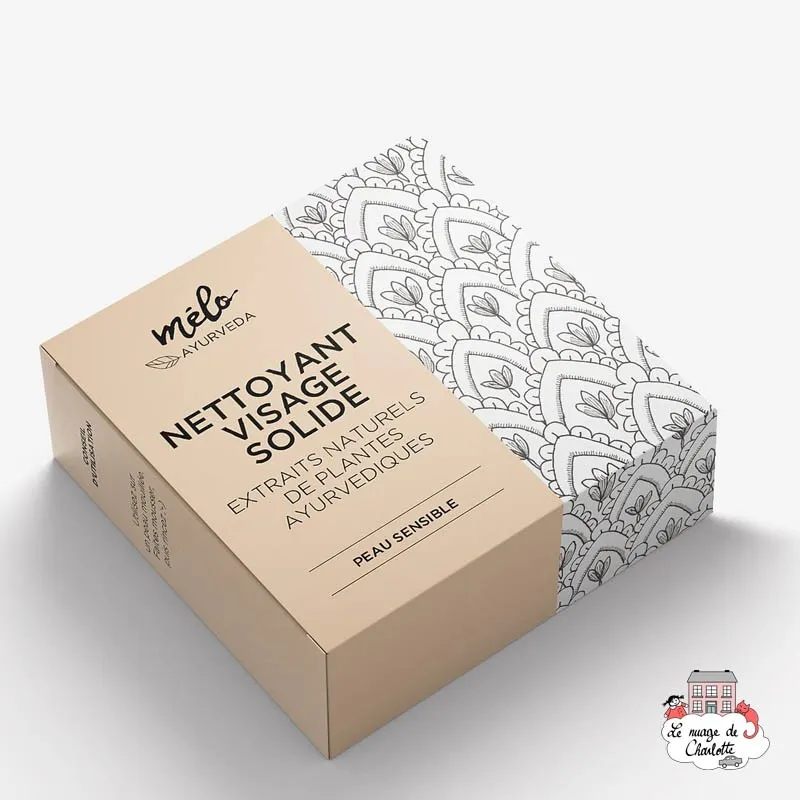 Solid face cleanser for sensitive skin - MAY-MA-1999 - Mélo Ayurveda - Zero waste cosmetics - Le Nuage de Charlotte