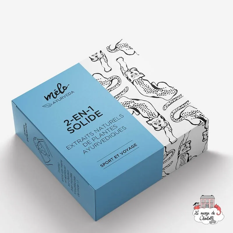 2-in-1, as a Travel Solid Shampoo and Travel Soap - MAY-MA-1996 - Mélo Ayurveda - Zero waste cosmetics - Le Nuage de Charlotte