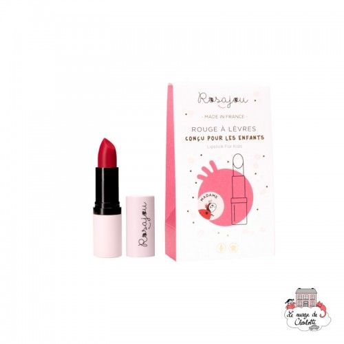 Baume à lèvres rouge "MADAME" - ROS-RRAL03 - Rosajou - Maquillage et cosmétique fantaisie pour enfants - Le Nuage de Charlotte