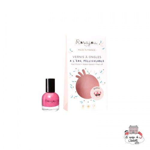 Vernis à ongles rose RUBIS - ROS-RVAO01 - Rosajou - Maquillage et cosmétique fantaisie pour enfants - Le Nuage de Charlotte