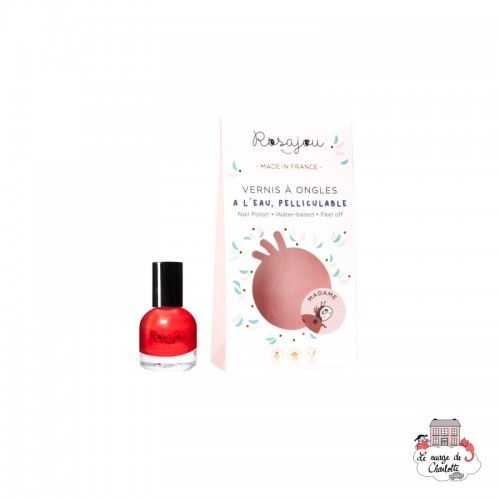 Vernis à ongles rouge MADAME - ROS-RVAO06 - Rosajou - Maquillage et cosmétique fantaisie pour enfants - Le Nuage de Charlotte