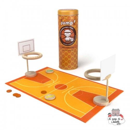 Jump! Basket - le jeu des puces en bois - MIL-MJMP0-002 - Milaniwood - Jeux de société - Le Nuage de Charlotte
