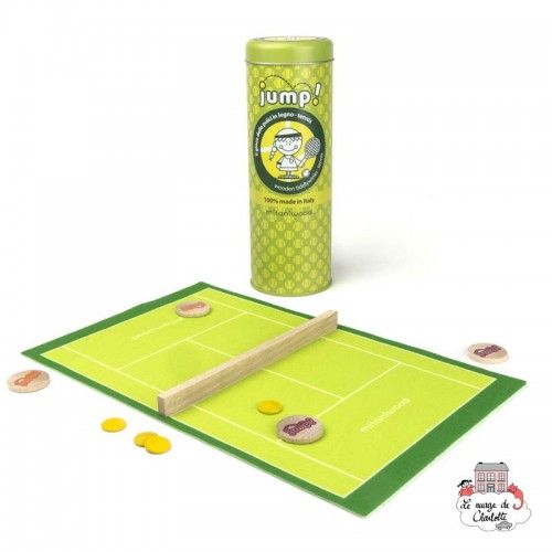 Jump! Tennis - le jeu des puces en bois - MIL-MJMP0-001 - Milaniwood - Jeux de société - Le Nuage de Charlotte