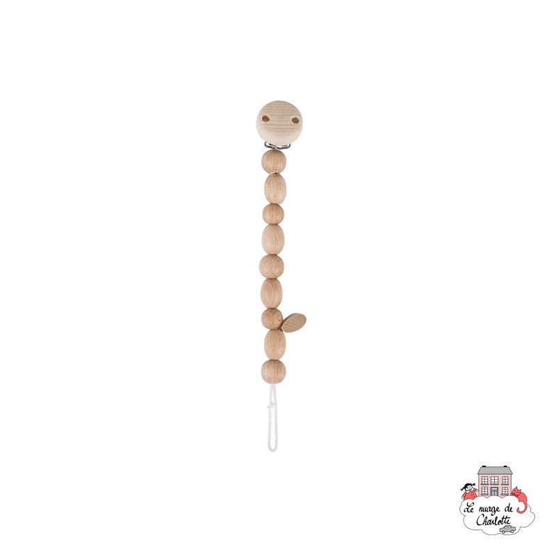 Soother chain natural wooden beads - HEI-730080 - Heimess - Soother Chain - Le Nuage de Charlotte