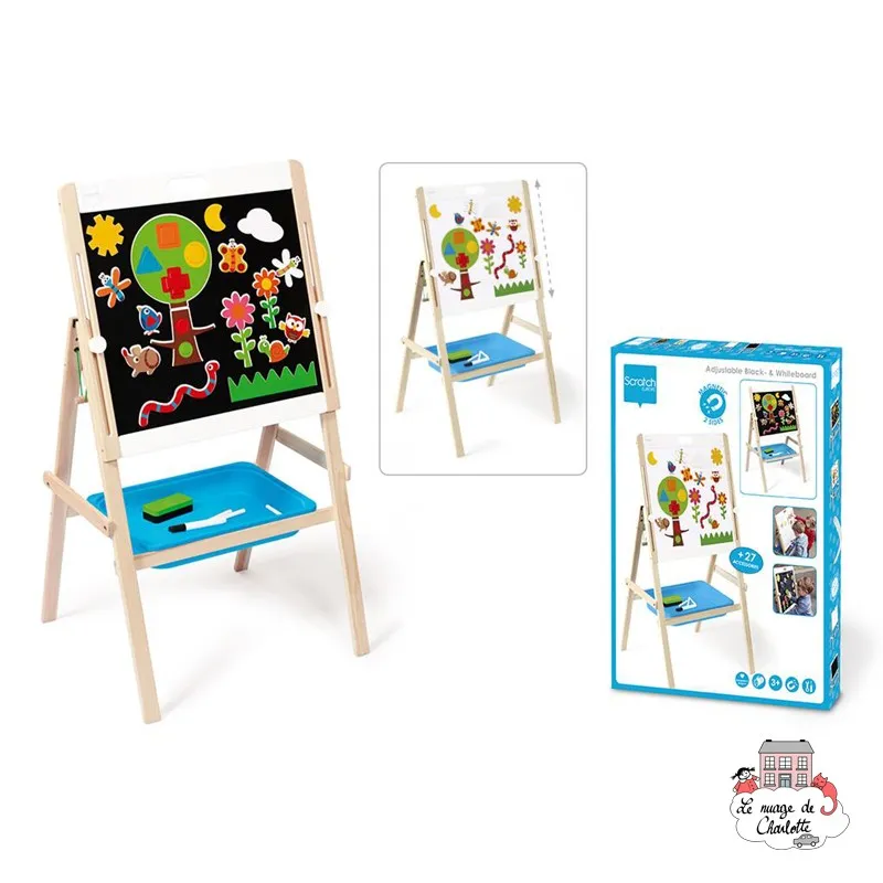 Black & White Bilateral Table - SCR-6181083 - Scratch - Drawing boards and slates - Le Nuage de Charlotte