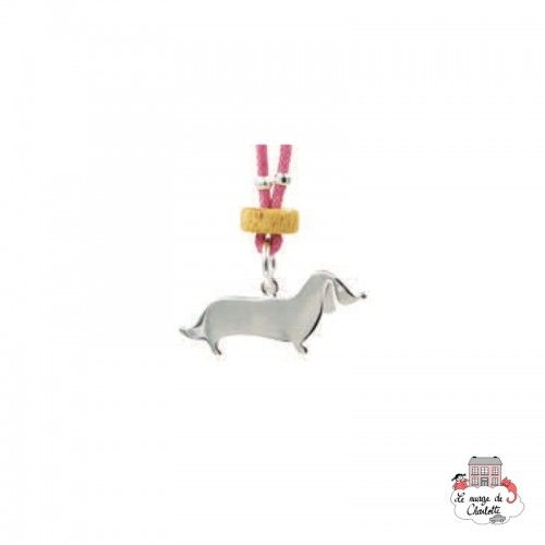 Set Dog, pink necklace and earrings - NEB-NBNK063rose - By Nébuline - Jewelry and jewel box - Le Nuage de Charlotte