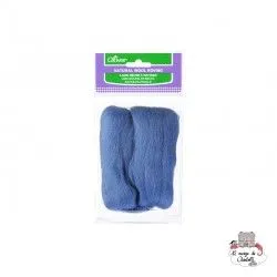 Natural Wool Roving - Blue - CLV-7923 - Clover - Felting - Le Nuage de Charlotte
