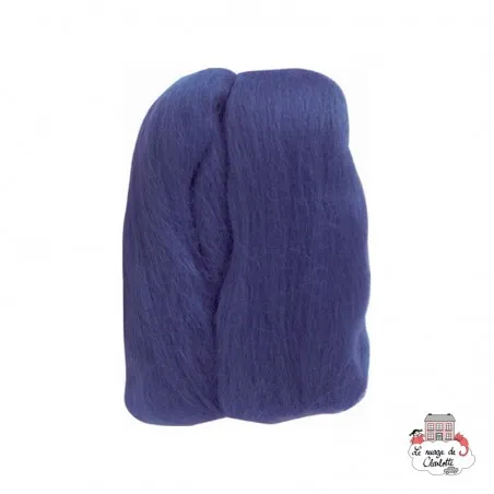 Natural Wool Roving - Blue - CLV-7923 - Clover - Felting - Le Nuage de Charlotte