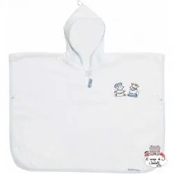 Poncho de bain (T86/92) - Little Mice - Blanc - BBJ-ponchomice - bébé-jou - Trousses et linge de bain - Le Nuage de Charlotte