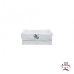 Housse de panier - Little Mice - Blanc - BBJ-panmice - bébé-jou - Trousses et linge de bain - Le Nuage de Charlotte