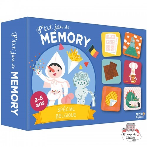 Mon p'tit jeu de mémory spécial Belgique - AUZ-9782733882184 - Editions Auzou - Board Games - Le Nuage de Charlotte