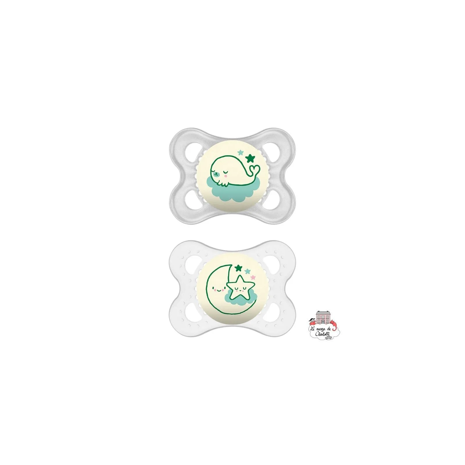 MAM Original Night 0+ - Pack 2 pacifiers - MAM-3916608a - MAM - Baby bottles and pacifiers - Le Nuage de Charlotte