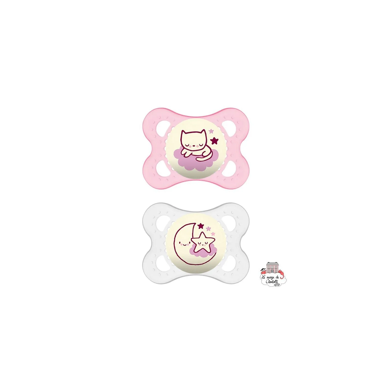 MAM Original Night 0+ - Pack 2 pacifiers - MAM-3916608b - MAM - Baby bottles and pacifiers - Le Nuage de Charlotte
