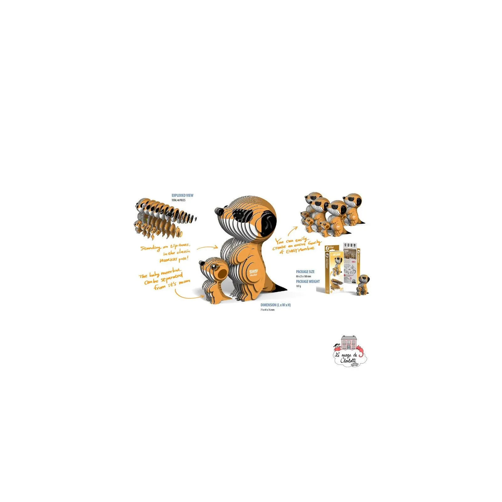 Eugy 046 - Meerkat - EUG-5313958 - dodoland - Maquettes en carton - Le Nuage de Charlotte