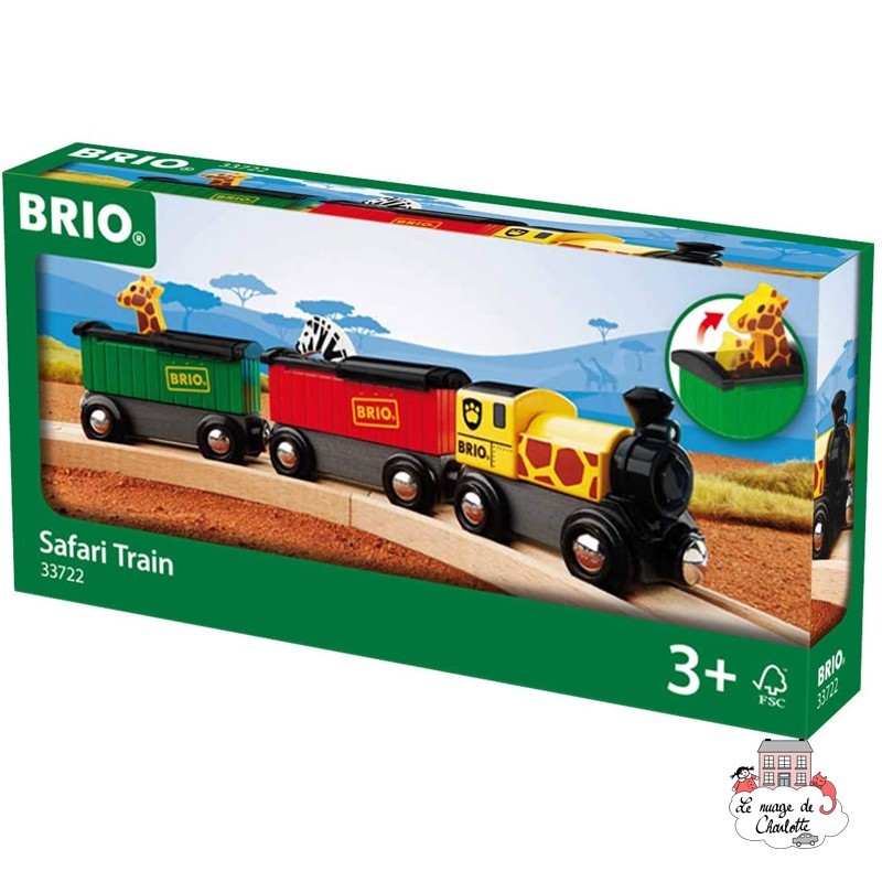 Train Safari - BRI-33722 - Brio - Petits trains en bois - Le Nuage de Charlotte