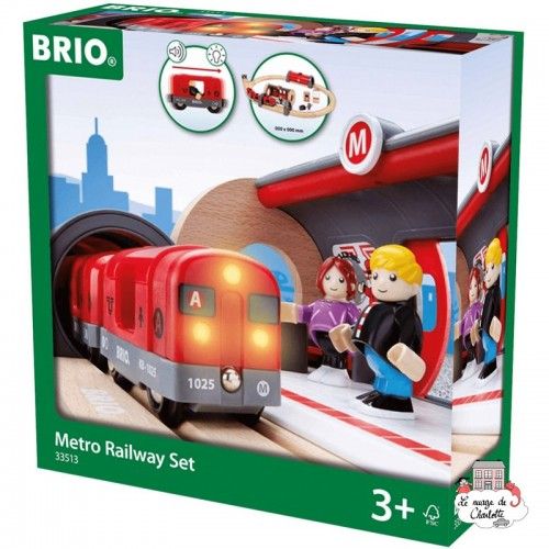 Circuit métro - BRI-33513 - Brio - Petits trains en bois - Le Nuage de Charlotte