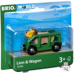 Wagon et Lion - BRI-33966 - Brio - Petits trains en bois - Le Nuage de Charlotte