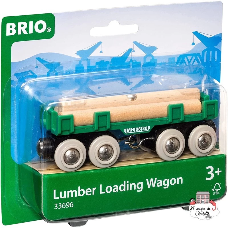 Lumber Loading Wagon - BRI-33696 - Brio - Wooden Railway and Trains - Le Nuage de Charlotte