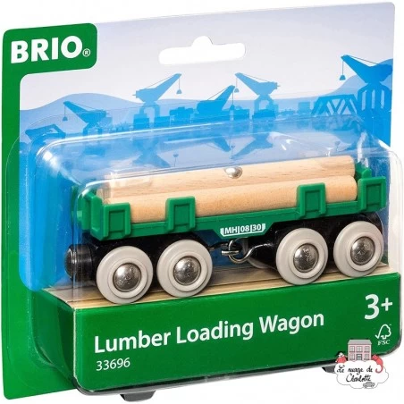 Lumber Loading Wagon - BRI-33696 - Brio - Wooden Railway and Trains - Le Nuage de Charlotte