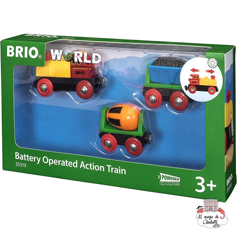 Battery Operated Action Train - BRI-33319 - Brio - Wooden Railway and Trains - Le Nuage de Charlotte
