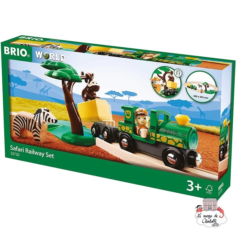 Circuit Safari - BRI-33720 - Brio - Petits trains en bois - Le Nuage de Charlotte
