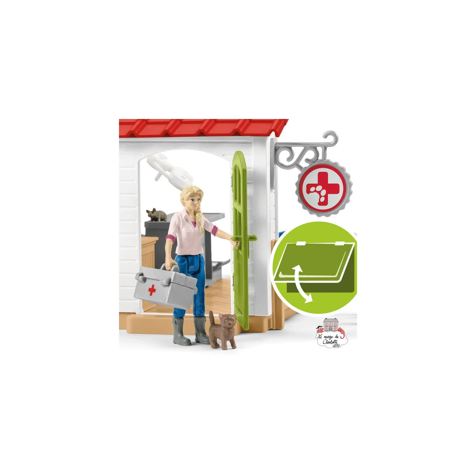 Clinique vétérinaire avec animaux domestique - SCH-42502 - Schleich - Schleich - Le Nuage de Charlotte