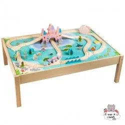 Mermaid Train Set and Table - BIG-BJT088 - Bigjigs - Wooden Railway and Trains - Le Nuage de Charlotte