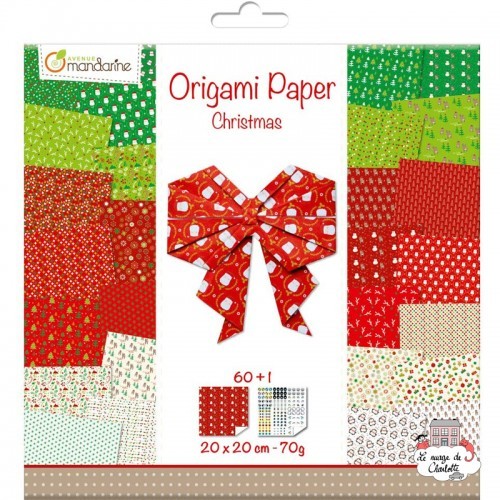 Origami Paper Christmas (60F) - AVM-OR506C - Avenue Mandarine - Feuilles Origami - Le Nuage de Charlotte