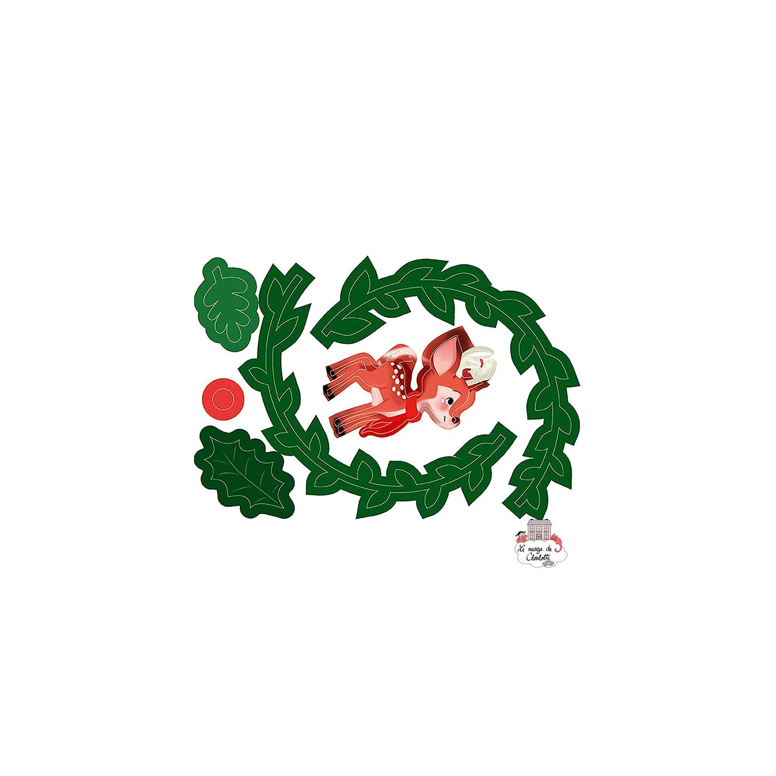 Boîte créative - Couronne de Noël - AVM-KC061C - Avenue Mandarine - Bricolages - Le Nuage de Charlotte