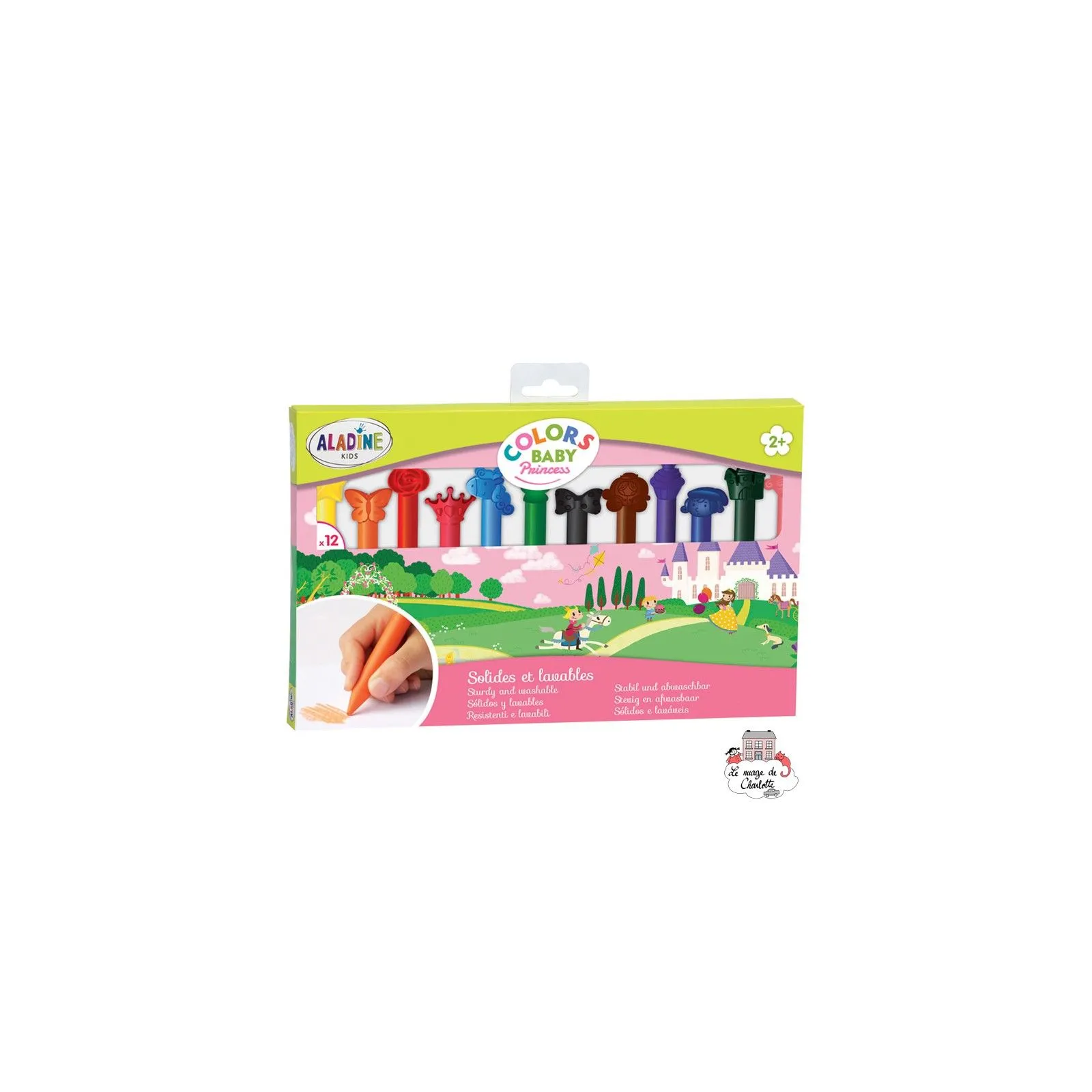 Crayons pastel - Monde des Princesses - ALA-42034 - AladinE - Stylos, crayons, ... - Le Nuage de Charlotte