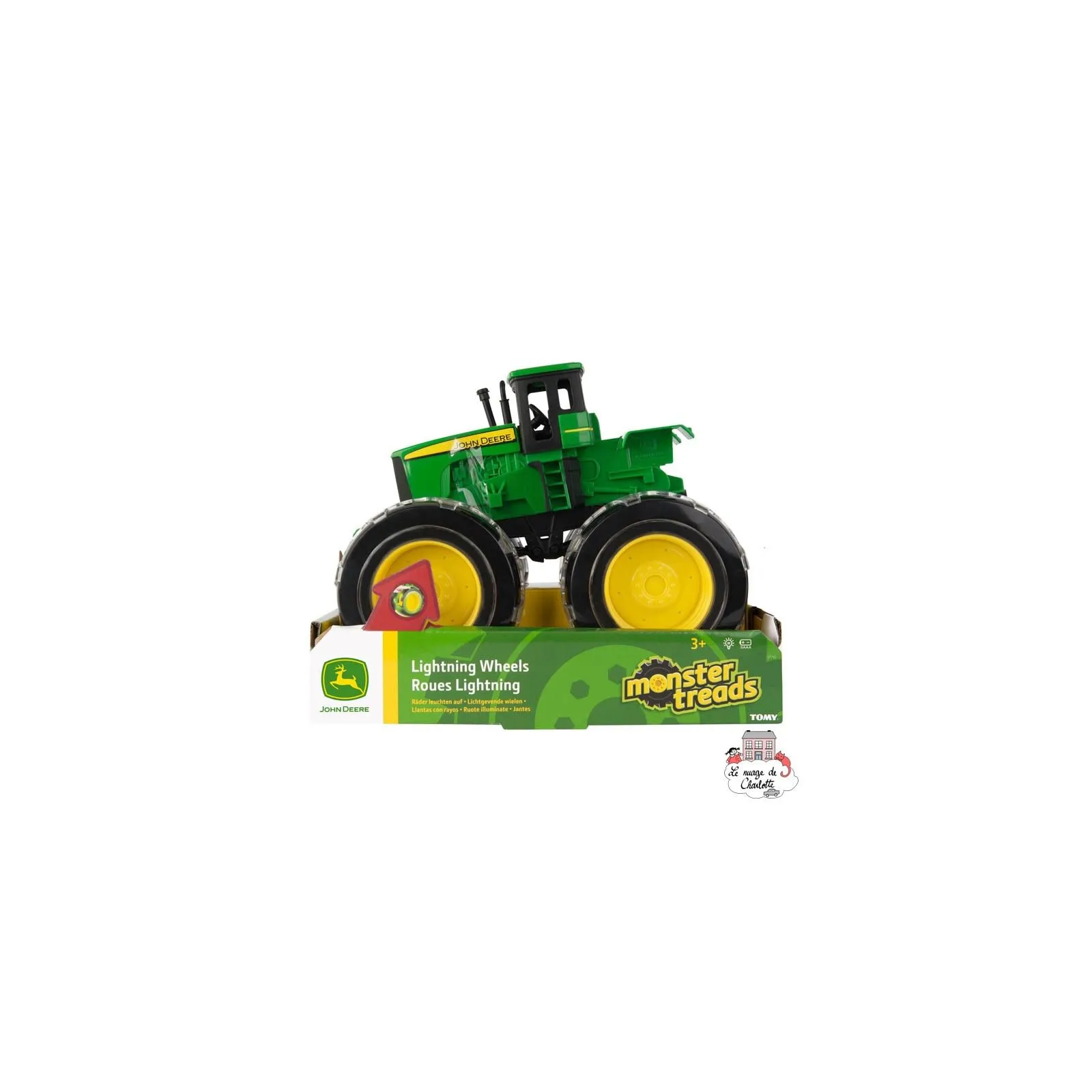 John Deere Monster Treads Lightning Wheels Tractor - TOM-46434 - Tomy - Cars, Trucks, etc. - Le Nuage de Charlotte