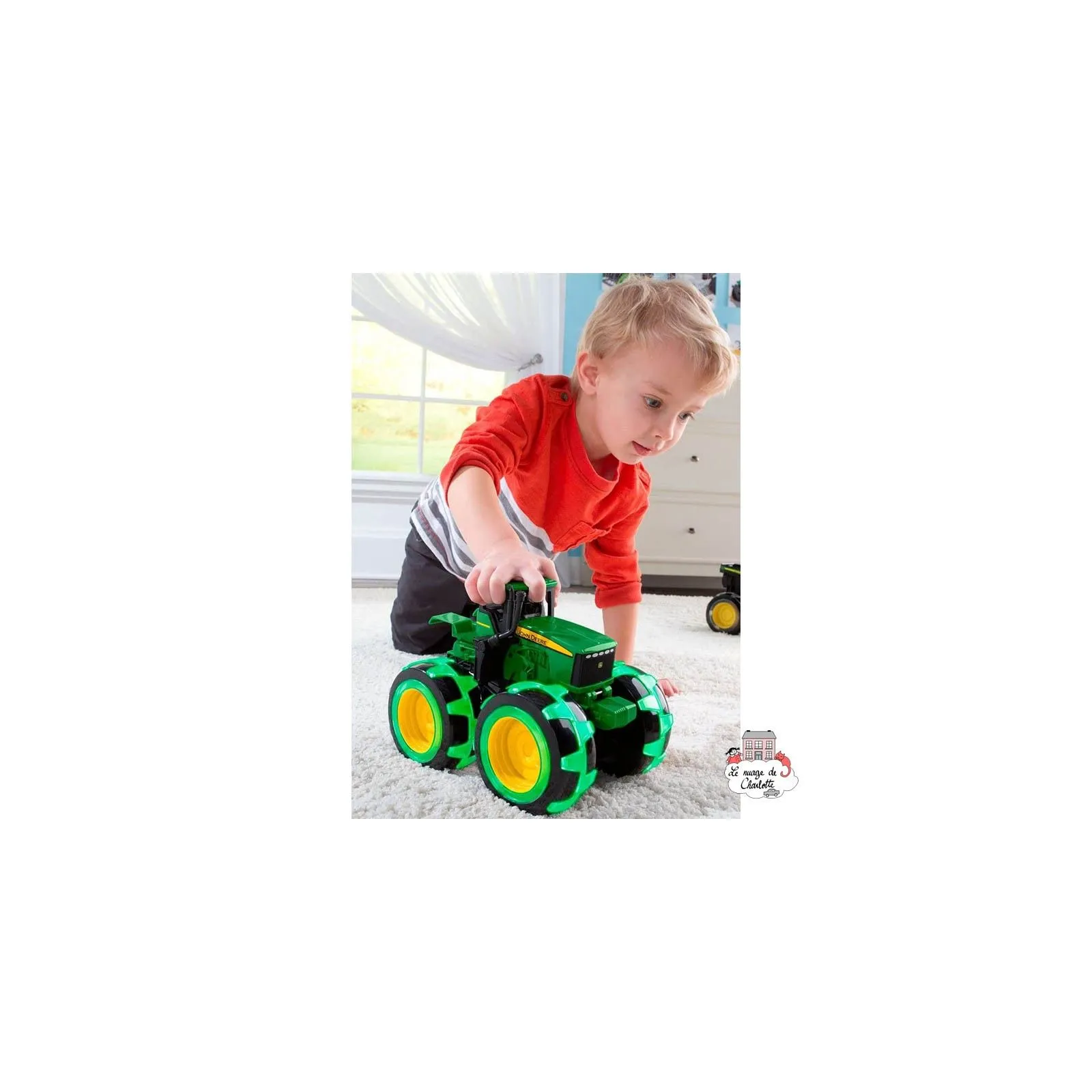 John Deere Monster Treads Lightning Wheels Tractor - TOM-46434 - Tomy - Cars, Trucks, etc. - Le Nuage de Charlotte