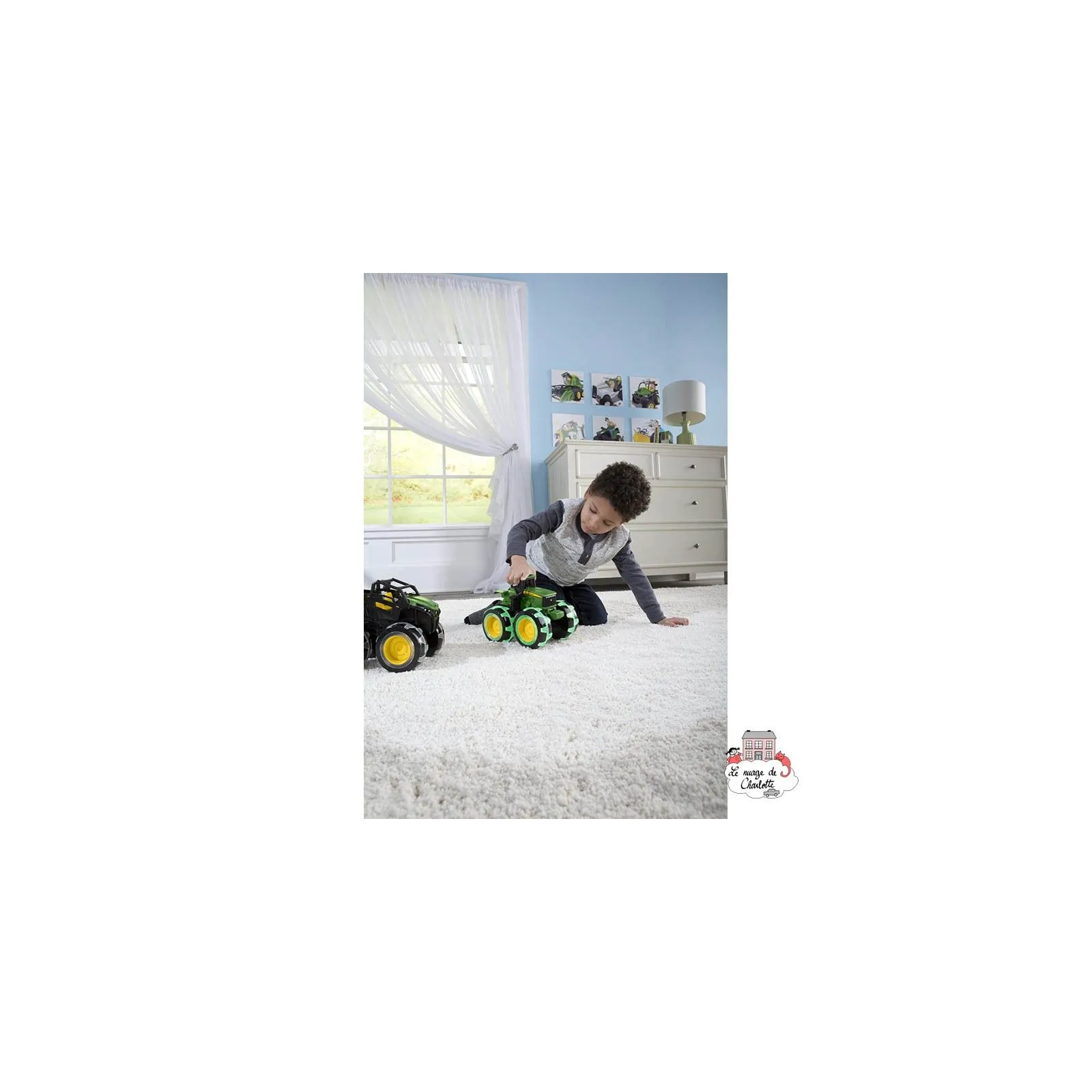 John Deere Monster Treads Lightning Wheels Tractor - TOM-46434 - Tomy - Cars, Trucks, etc. - Le Nuage de Charlotte