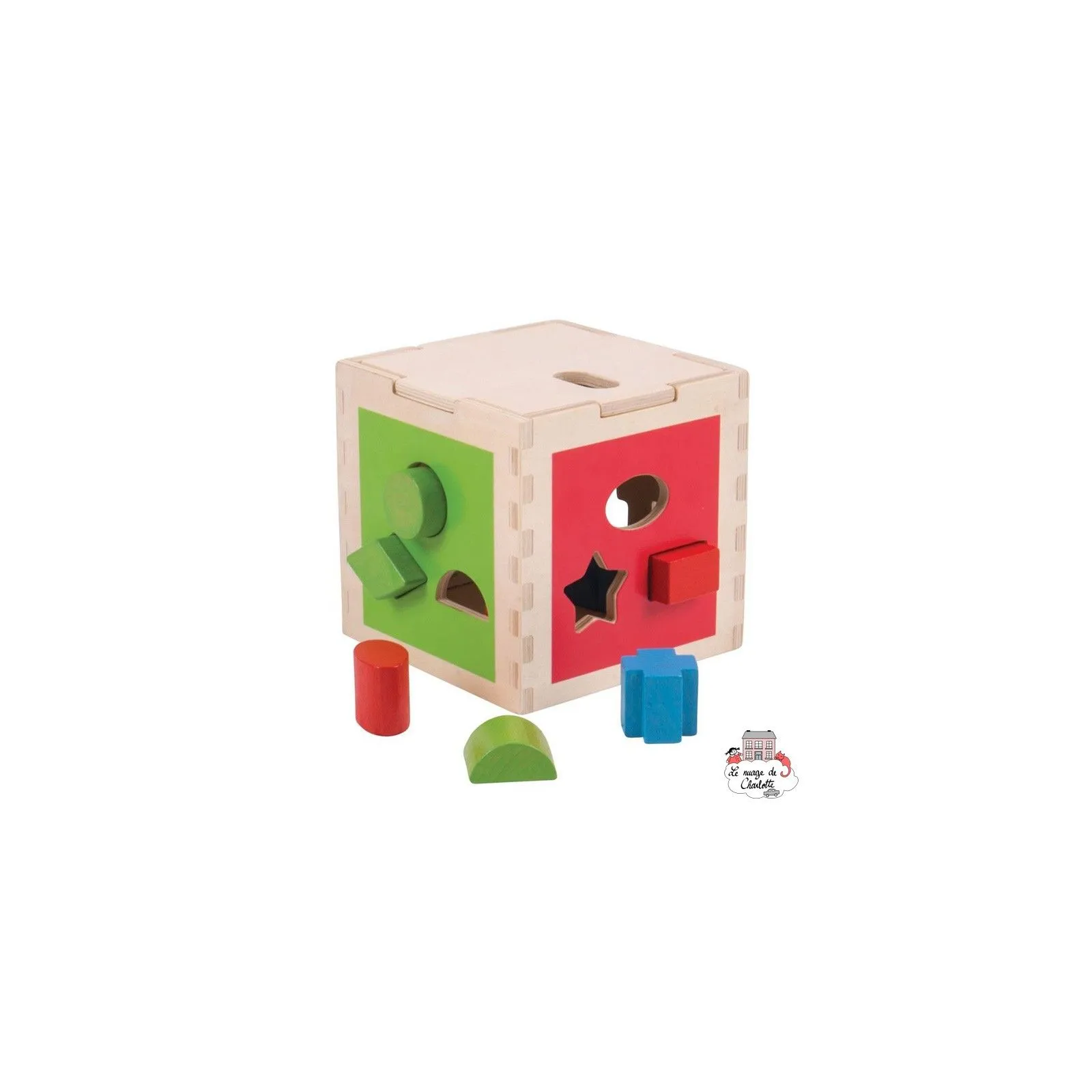 Cube de tri de formes - BIG-BB142 - Bigjigs - Jouets d'activité - Le Nuage de Charlotte