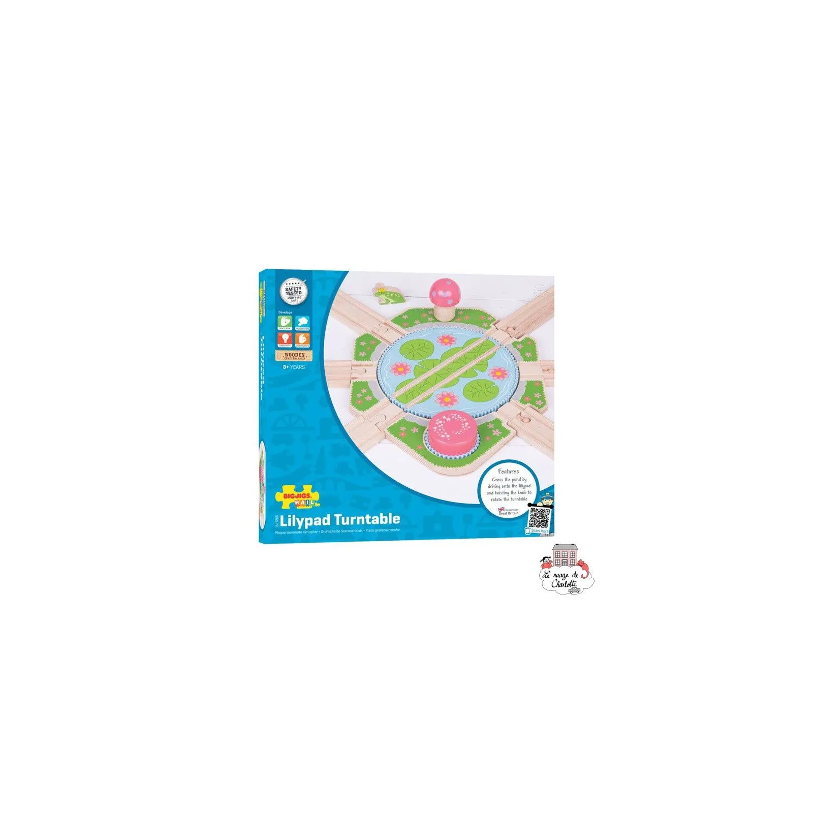 Lilypad Turntable - BIG-BJT265 - Bigjigs - Wooden Railway and Trains - Le Nuage de Charlotte