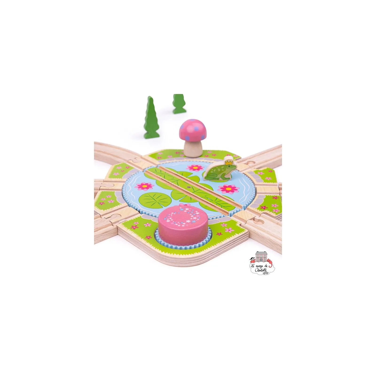 Lilypad Turntable - BIG-BJT265 - Bigjigs - Wooden Railway and Trains - Le Nuage de Charlotte